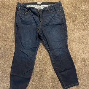 Torrid skinny dark denim jeans 24R plus size